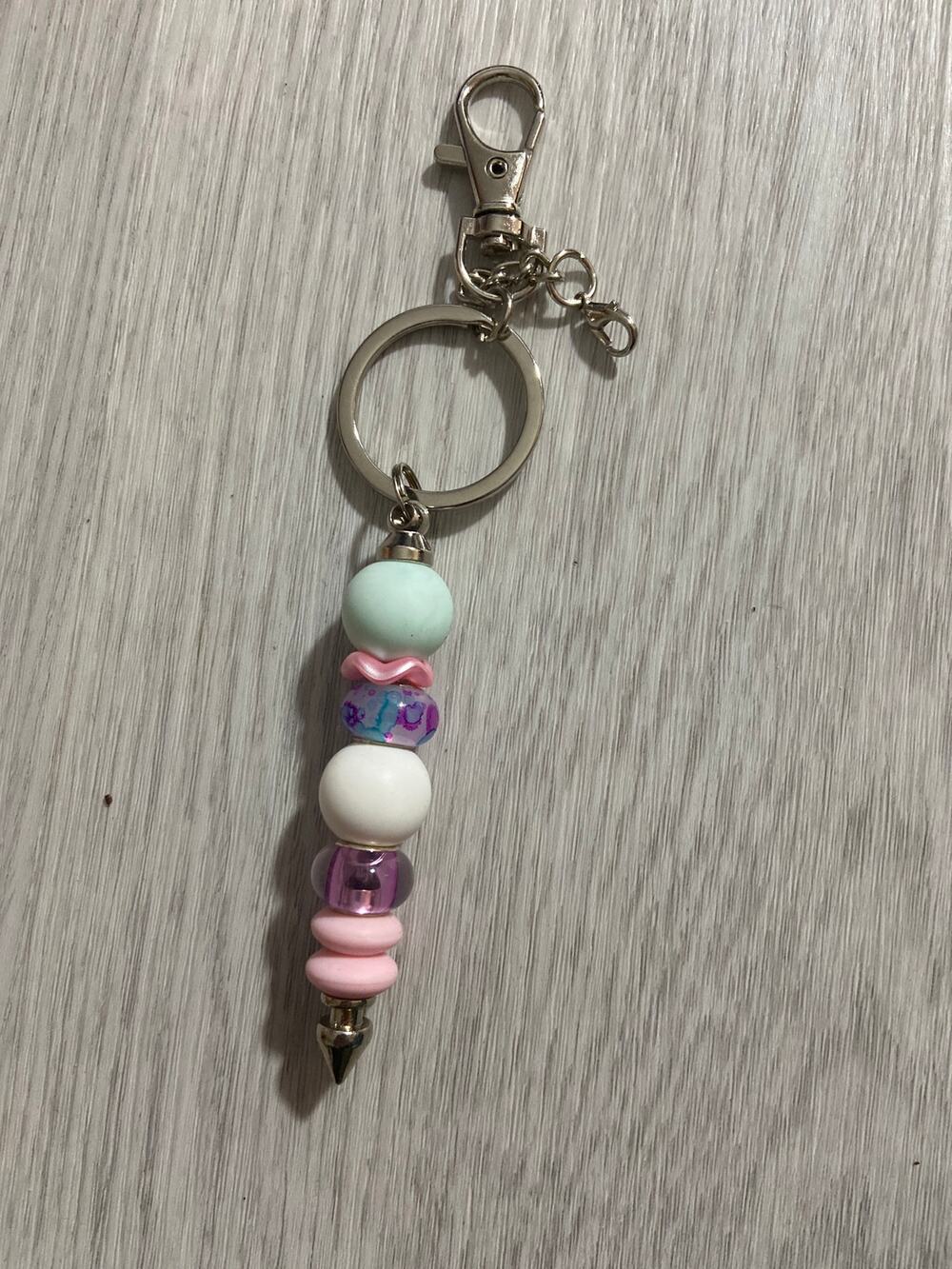 Colorful charm keychain